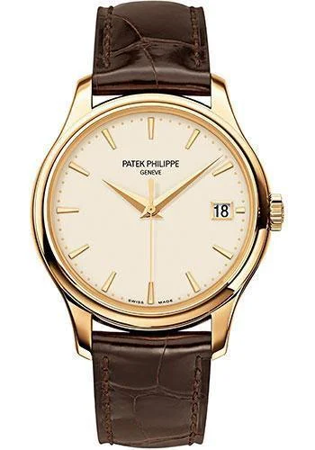 Patek Philippe 39mm Calatrava Watch Ivory Dial 5227J