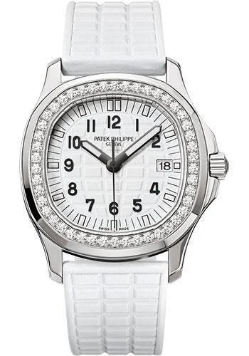 Patek Philippe 35.6mm Aquanaut Luce Glitter White Watch White Dial 5067A