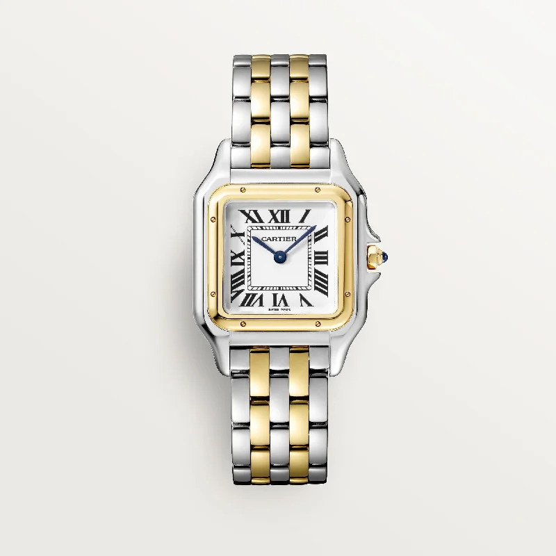 Cartier Panthere De 36.5mm W2PN0014 Roman Silver Dial Gold/Steel