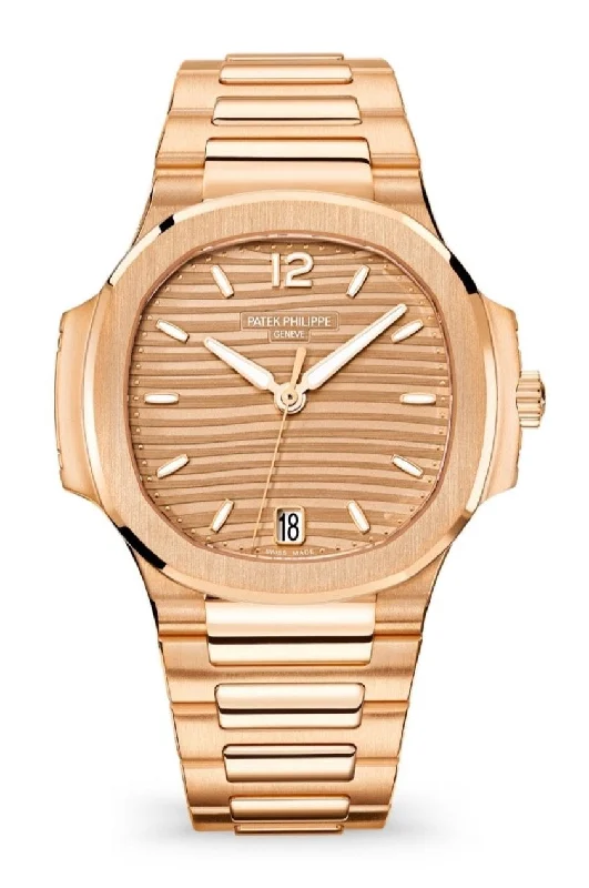 Patek Philippe Nautilus Ladies Automatic - 35.2 mm - Rose Gold - Golden Brown Opaline Dial 7118/1R-010