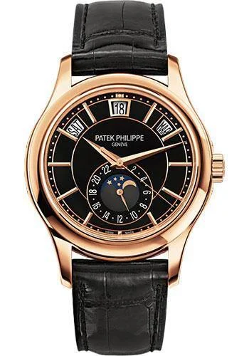 Patek Philippe 40mm Men Complications Watch Black Dial 5205R