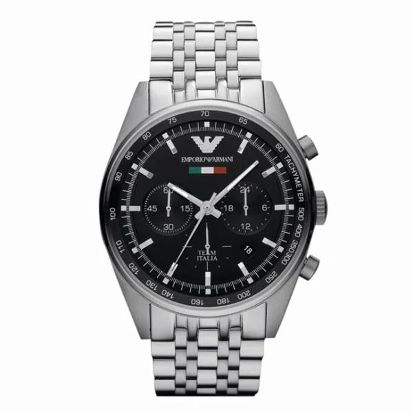 Emporio Armani Men's Team Italia Chronograph Watch Steel AR5983