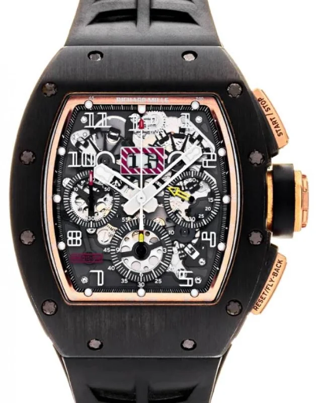 Richard Mille Automatic Flyback Chronograph Felipe Massa Boutique Edition DLC Titanium/Rose Gold RM 011