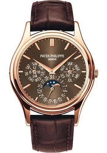 Patek Philippe 37.2mm Perpetual Calendar Moonphase Grand Complication Watch Brown Dial 5140R