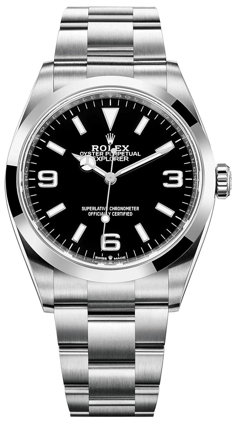 Rolex Explorer Stainless Steel Oyster Perpetual Explorer - Black Dial - Oyster Bracelet 124270