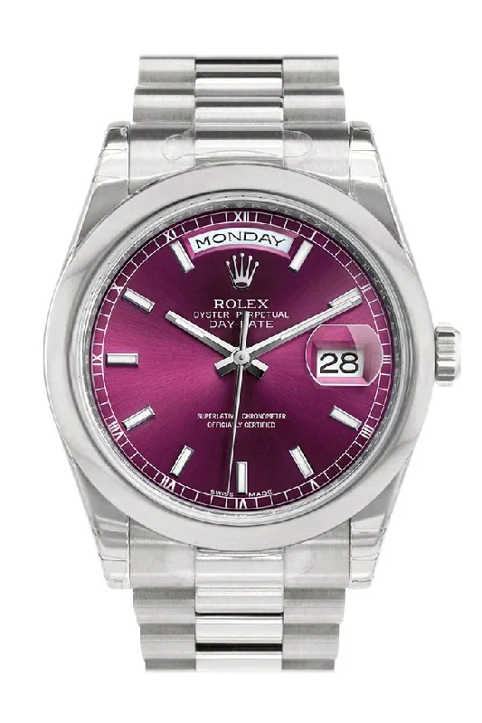 Rolex Day Date 36 Cherry Dial President Men's Watch 118206