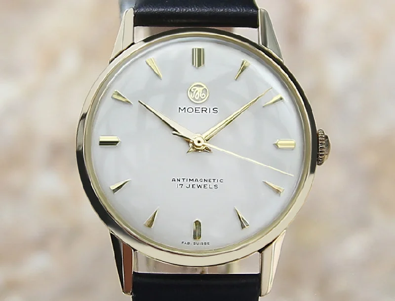 Moeris Swiss 1960 18k Gold men's 34mm Manual Watch