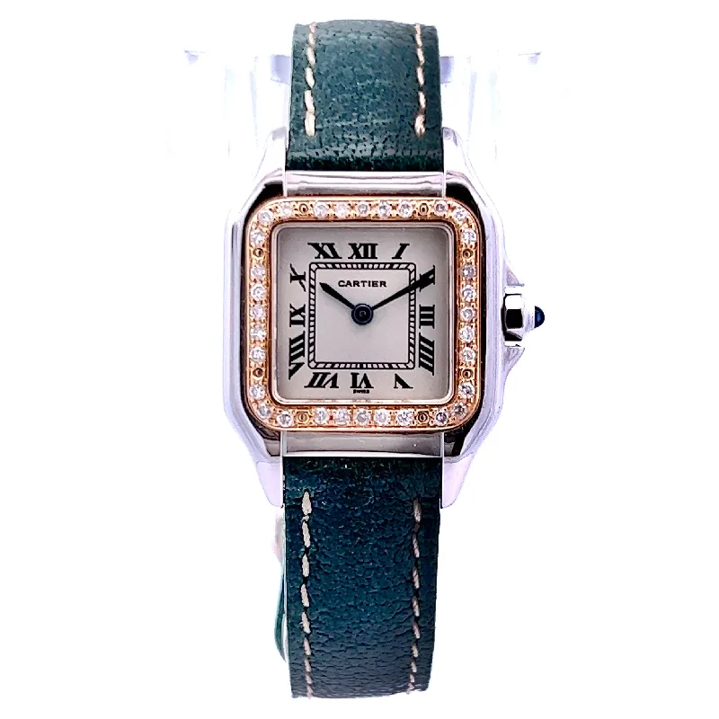 CARTIER PANTHERE 23mm Quartz 2 Tone 0.32TCW DIAMOND Watch