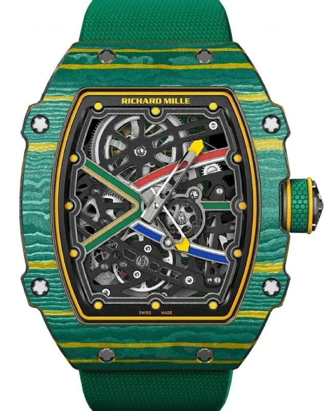 Richard Mille Automatic Winding Extra Flat Wayde van Niekerk Green Carbon TPT RM 67-02 - BRAND NEW