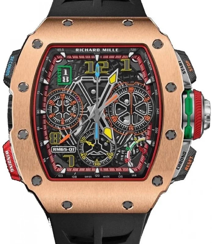 Richard Mille Automatic Winding Split-seconds Chronograph Rose Gold RM 65-01 - BRAND NEW