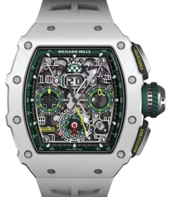 Richard Mille Automatic Flyback Chronograph Le Mans Classic Carbon Ceramic White RM 11-03