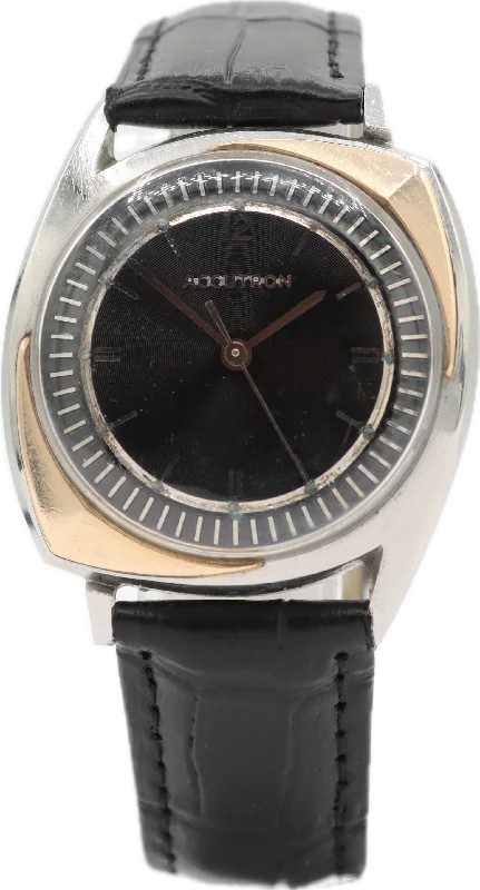 Vintage 1960 Bulova Accutron Football Men's Tuning Fork Wristwatch 214` Steel