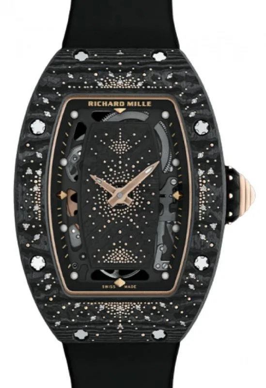 Richard Mille Automatic Winding Intergalactic Dark Night Carbon TPT Diamond Set Bezel RM 07-01 - BRAND NEW