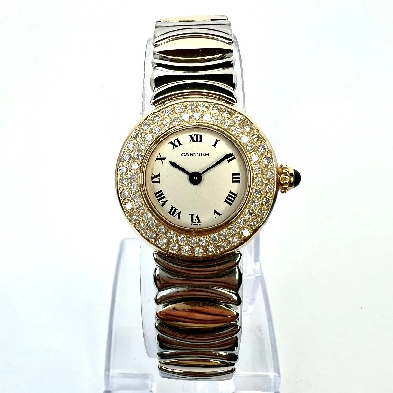 CARTIER COLISEE Quartz 24mm 2 Tone 0.82TCW DIAMOND Watch