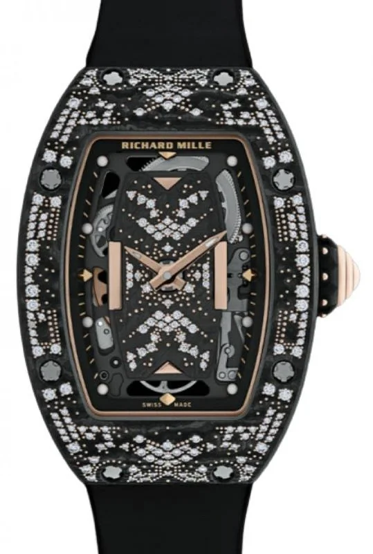 Richard Mille Automatic Winding Intergalactic Misty Night Carbon TPT Diamond Set Bezel RM 07-01 - BRAND NEW