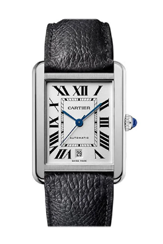 Cartier Tank Solo XL Automatic Silver Dial Men's Watch WSTA0029