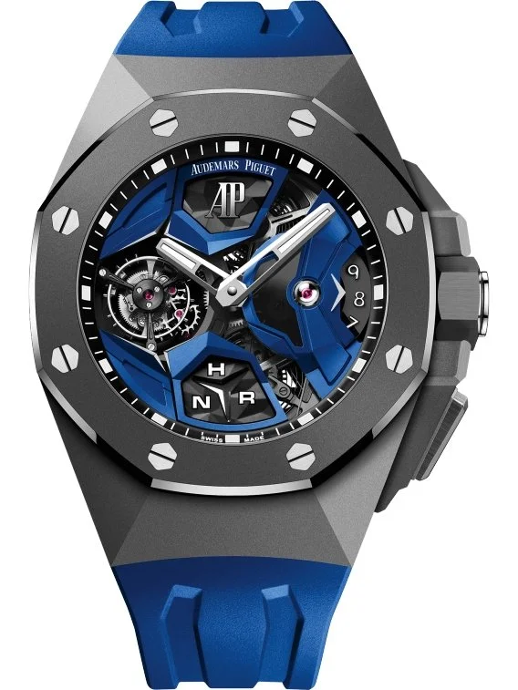 Audemars Piguet Royal Oak Concept Flying Tourbillon Gmt Titanium Skeleton Dial Rubber Reference # 26589IO.OO.D030CA.01