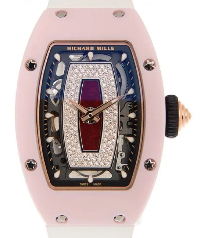 Richard Mille Pink Ceramic Diamond Jasper Dial White RM 07-01