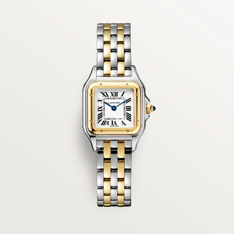 Cartier Panthere De 30.3mm W2PN0013 Roman Silver Dial Gold/Steel