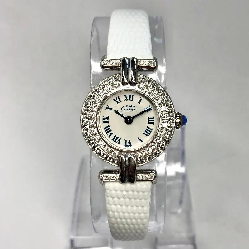 CARTIER COLISÈE Quartz 24mm Silver Diamond Watch