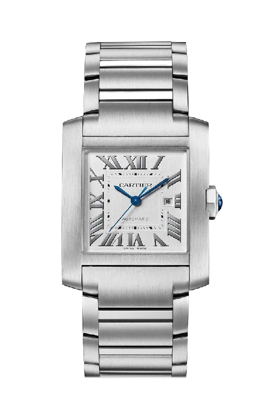 Cartier Tank Française  Silvered Dial  Watch  36.7 mm x 30.5 mm Steel Case WSTA0067