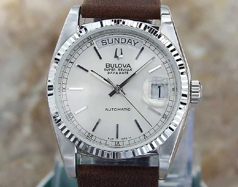 Bulova Super Seville Swiss Made Men 36mm Auto Day Date