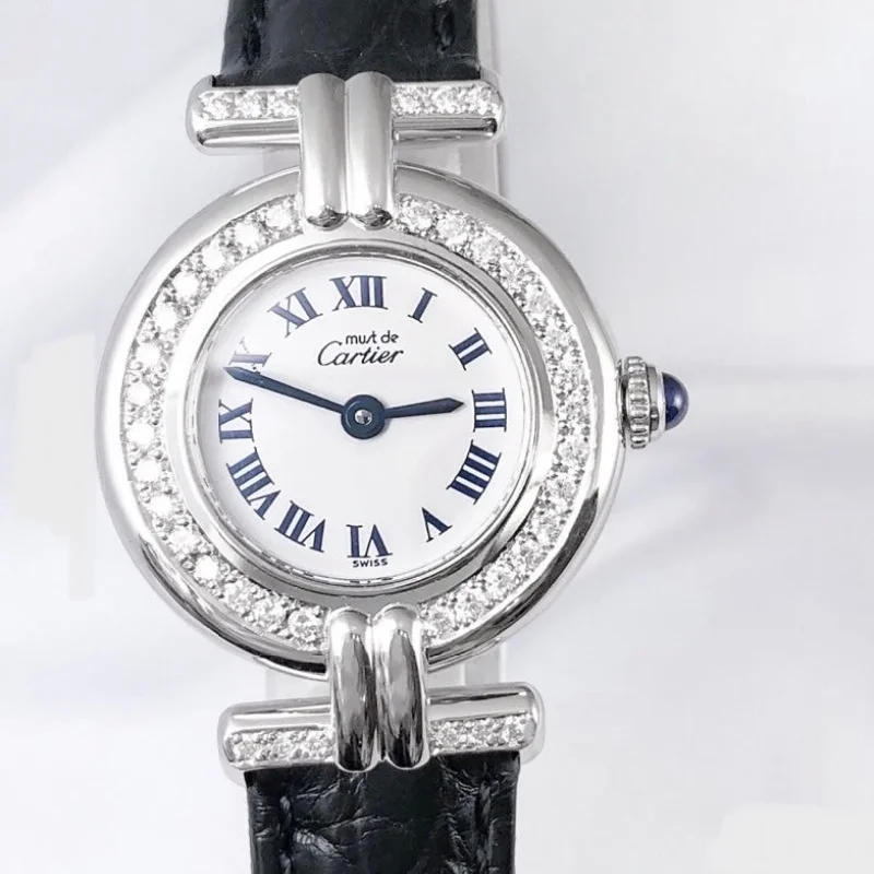 CARTIER COLISÈE Quartz 24mm Silver 0.61TCW Diamond Watch