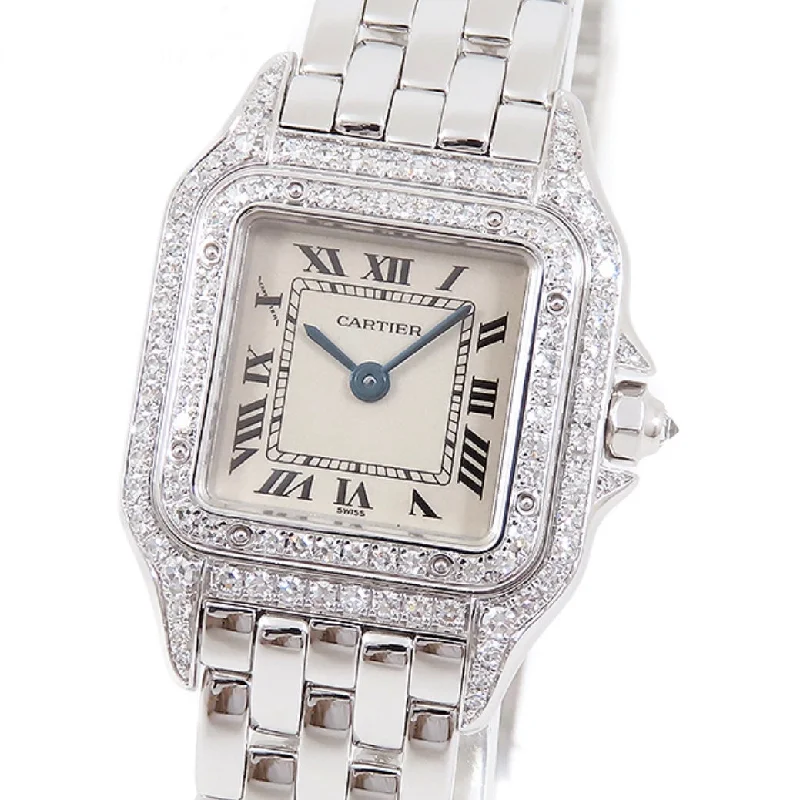 CARTIER PANTHERE Quartz 23mm 18K White Gold ~1TCW DIAMOND Watch