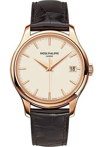 Patek Philippe 39mm Calatrava Watch Ivory Dial 5227R