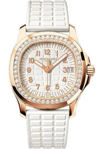 Patek Philippe 35.6mm Ladies Aquanaut Watch White Dial 5068R